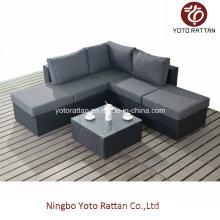 Small Corner Sofa Set in Black (1301)